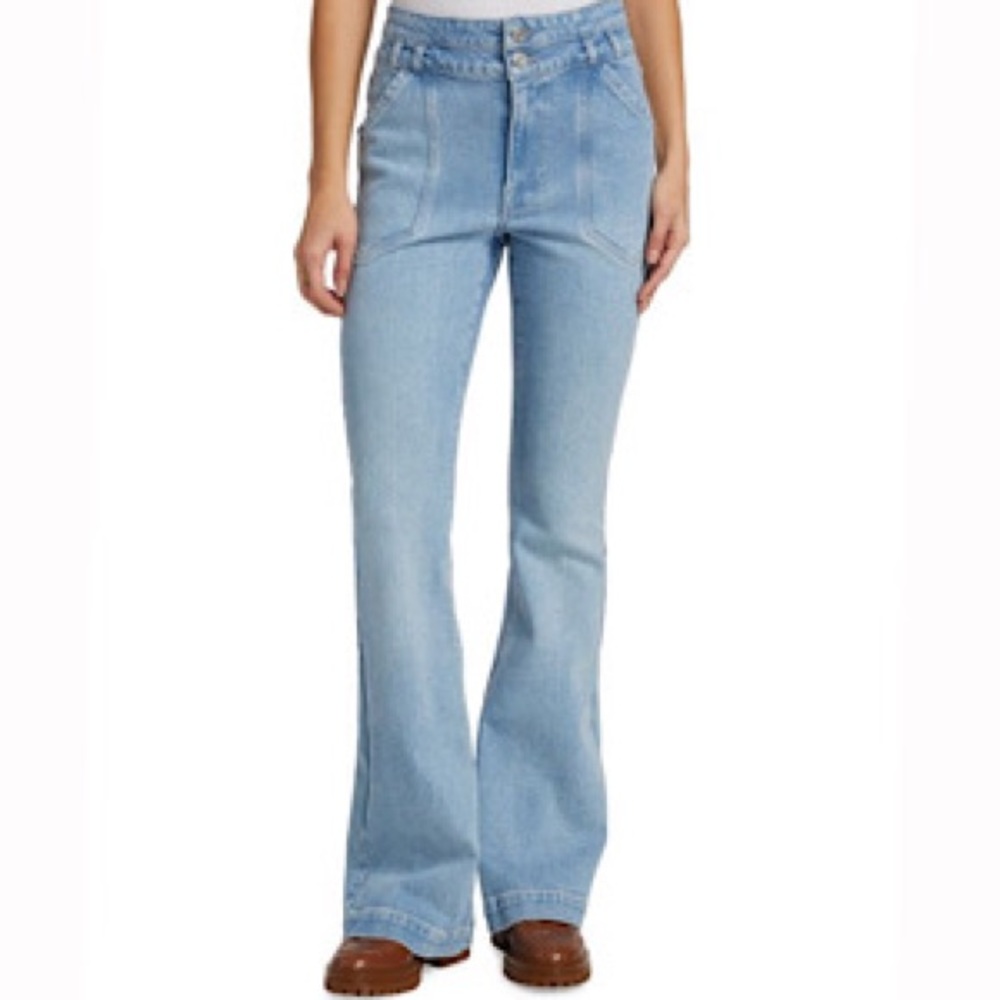 “NEW” FRAME Double Button High-Rise Flare Jean